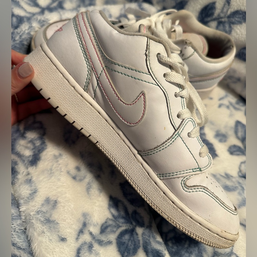 Nike Air Jordan White Blue and Pink